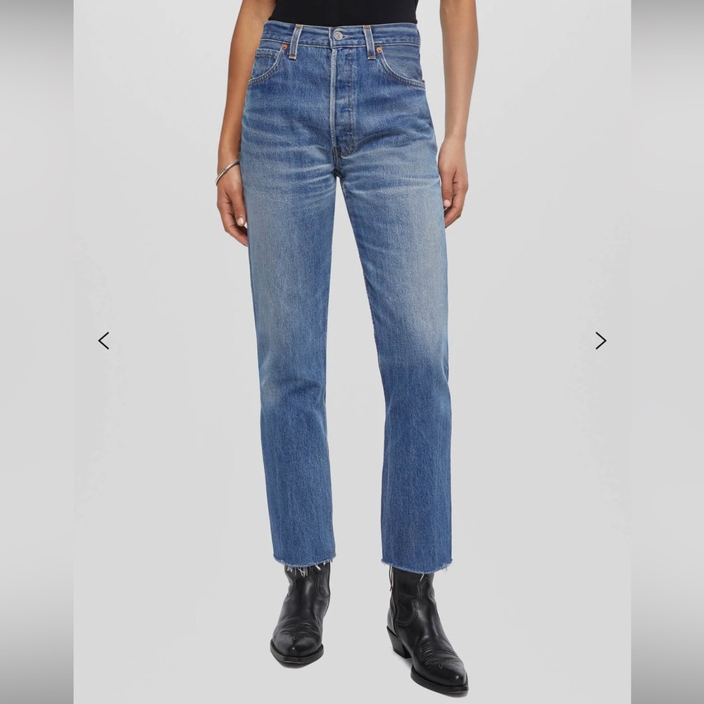Re/Done Levi’s high rise stove pipe size 25